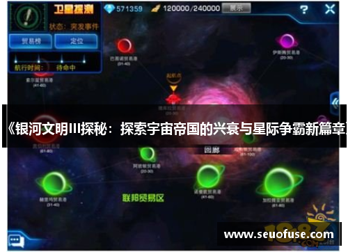 《银河文明III探秘：探索宇宙帝国的兴衰与星际争霸新篇章》